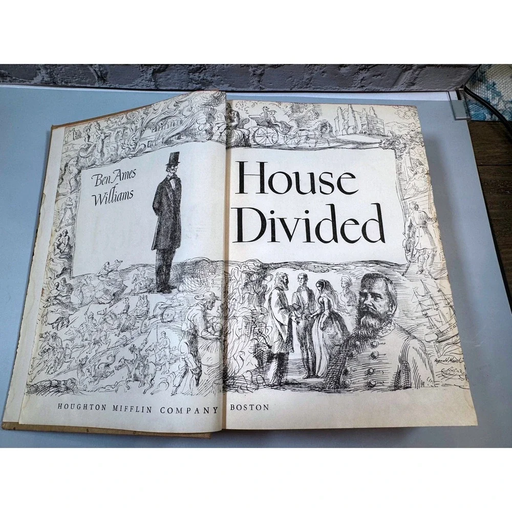 Vintage House Divided Ben Ames Williams '47 Hardcover Civil War Historical Novel
